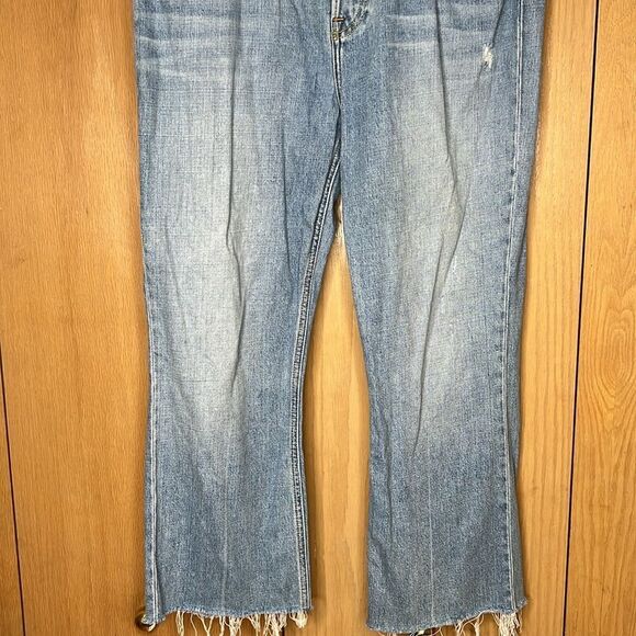 GRLFRND Hannah distressed high waist cropped blue jeans in Fly High Size 31 - Picture 9 of 13